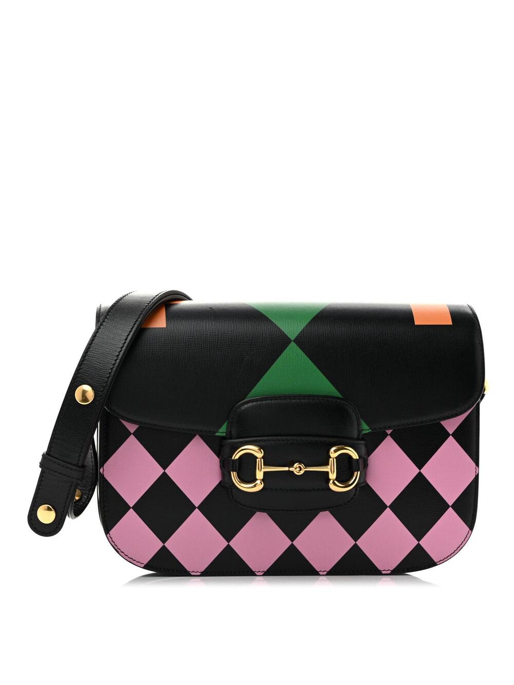 Gucci Textured Calfskin Geometric Print #343956G16B